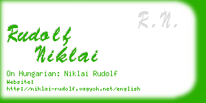 rudolf niklai business card